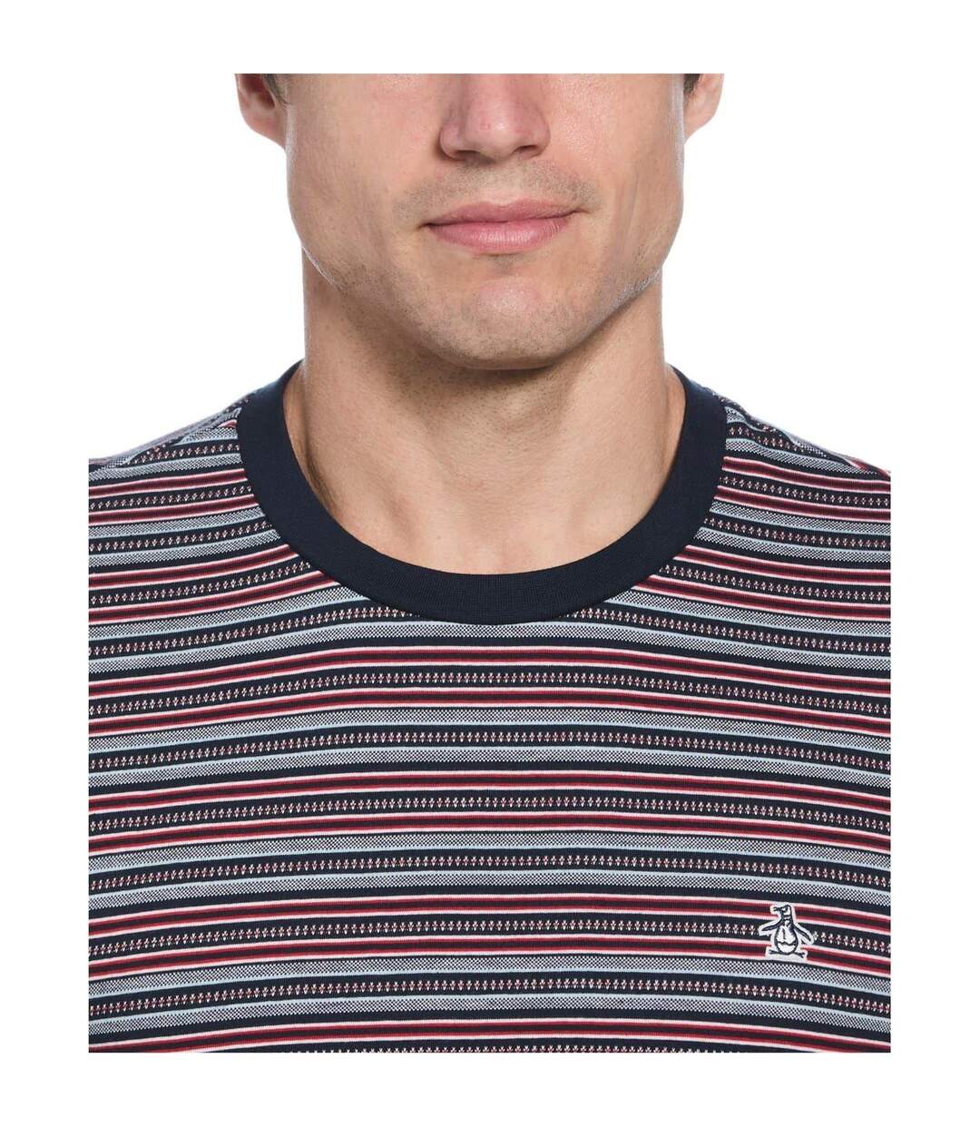 T-shirt Motif/style À Rayures Homme Bleu Saphir Foncé Original Penguin-2