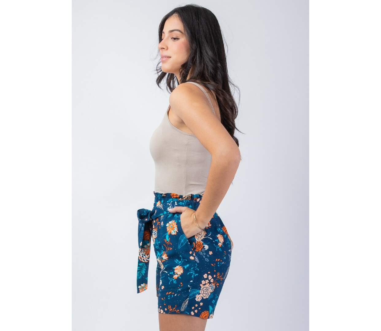 Short femme été plage CAURY imprimé fleuri Coton Du Monde-3