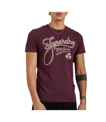 T-shirt bordeaux homme superdry workwear - s