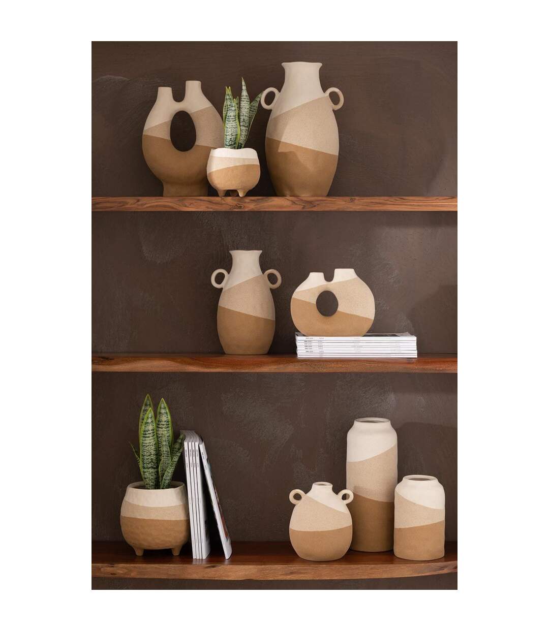 Vase à Oreilles Charley 19cm Beige-3