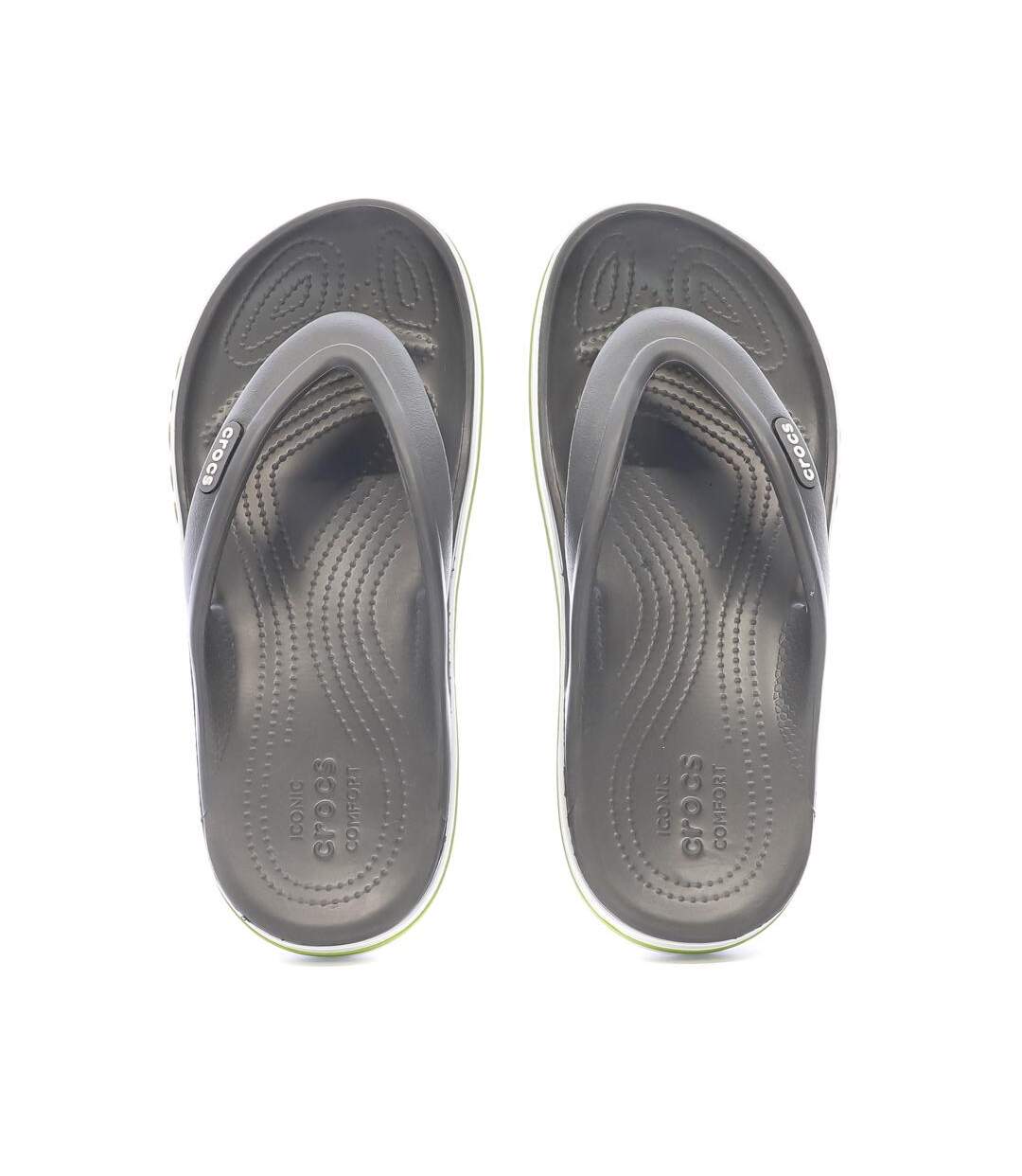 Tongs crocs grises/vertes femme bayaband flip - 36/37-3