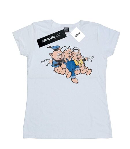 Disney - T-shirt THREE LITTLE PIGS JUMP - Femme (Blanc) - UTBI15943