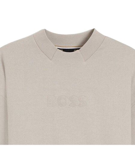 Sweat Motif/style Logo Fashion Homme Gris Clair Boss