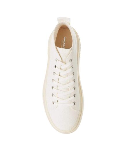 Womens/ladies Canvas Flatform High Top Trainers Cream Vagabond Shoemakers