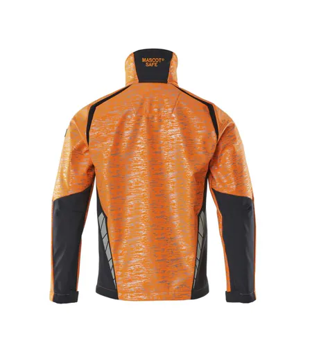 Veste Softshell Accelerate Safe Homme Orange Fluo Bleu Marine Foncé Mascot