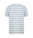 Front Row Mens Striped T-Shirt (White/Duck Egg Blue) - UTRW8385