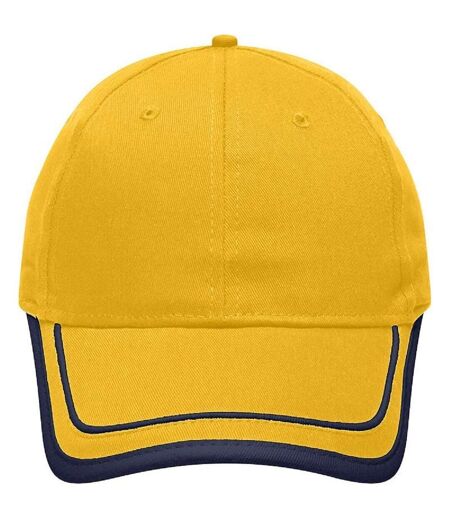 Casquette 6 panneaux coton brossé - MB6501 - jaune d'or