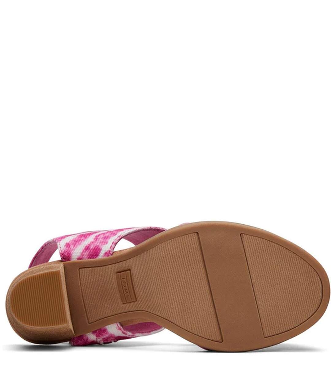 Womens/ladies Majorca Printed Sandals Pink Toms-3