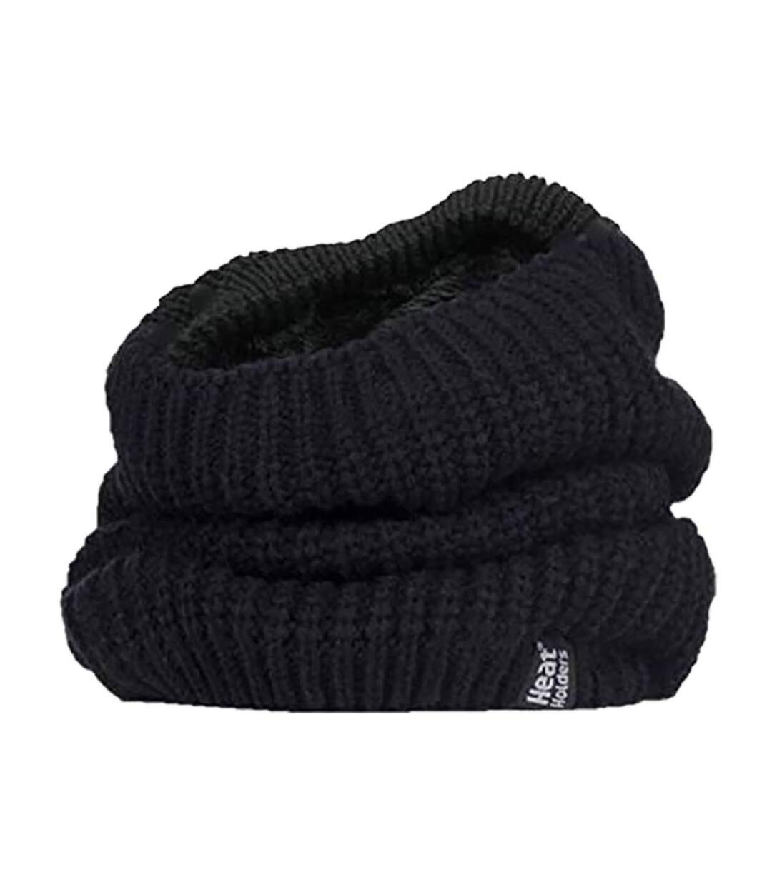 Ladies Winter Warm Fleece Lined Chunky Knit Thermal Neck Warmer-1