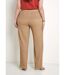 Pantalon large brillant doré ceinture élastiquée-2