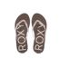 Tongs marron foncé/rose roxy viva sparkle - 37-3