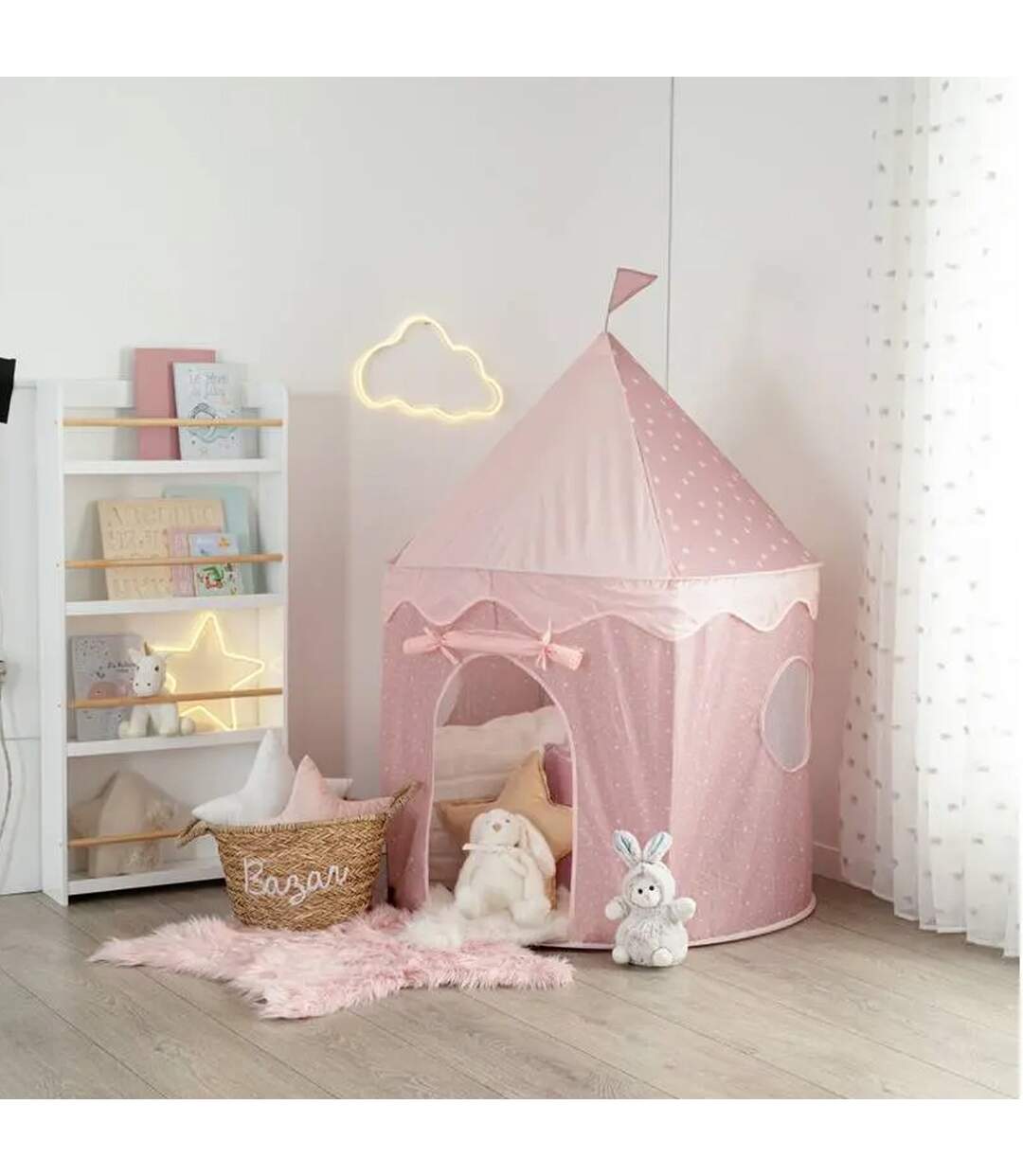 Tente Pour Enfant Pop Up 135cm Rose-2