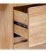 Bureau 2 tiroirs effet bois ABANA - Beige-4