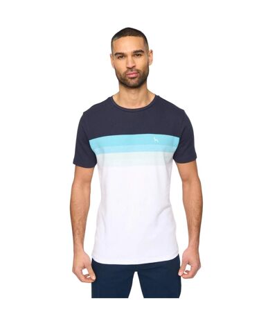 Mens Kemble T-shirt Navy Turquoise Bewley & Ritch