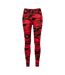 Legging Motif/style Camouflage Femme Rouge Urban Classics-1
