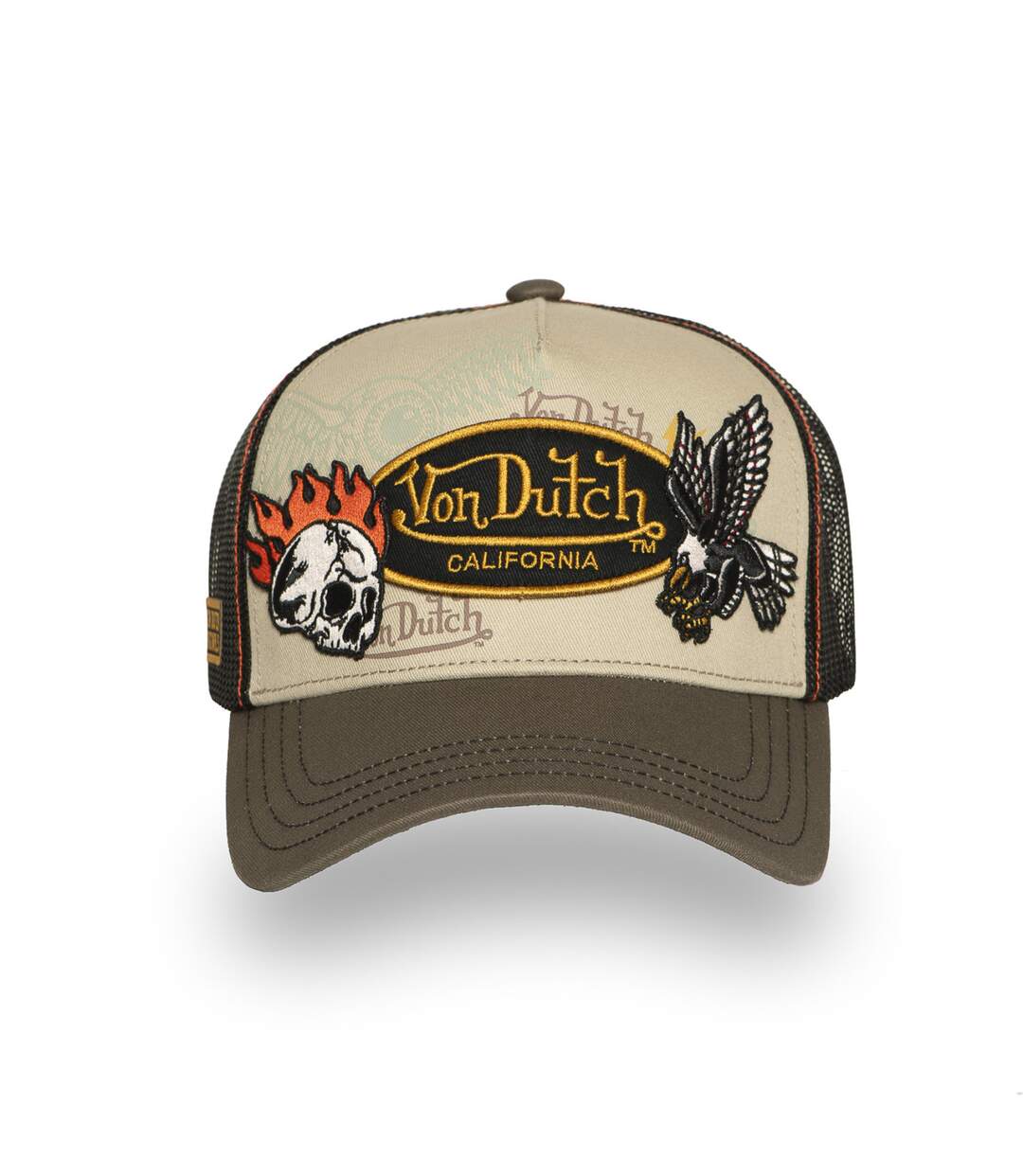 Casquette trucker avec filet adulte print devant Patches Vondutch-2