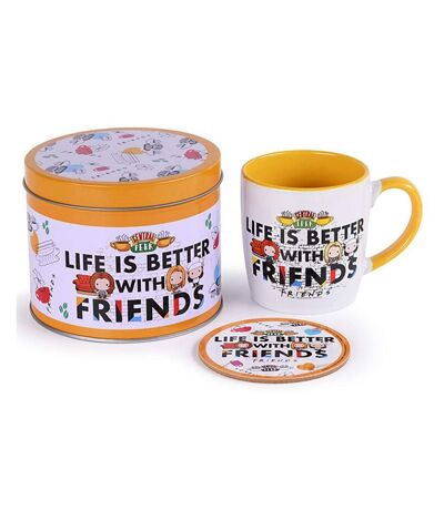 Friends Life Is Better Mug and Coaster Set (Multicolored) (One Size) - UTTA6872