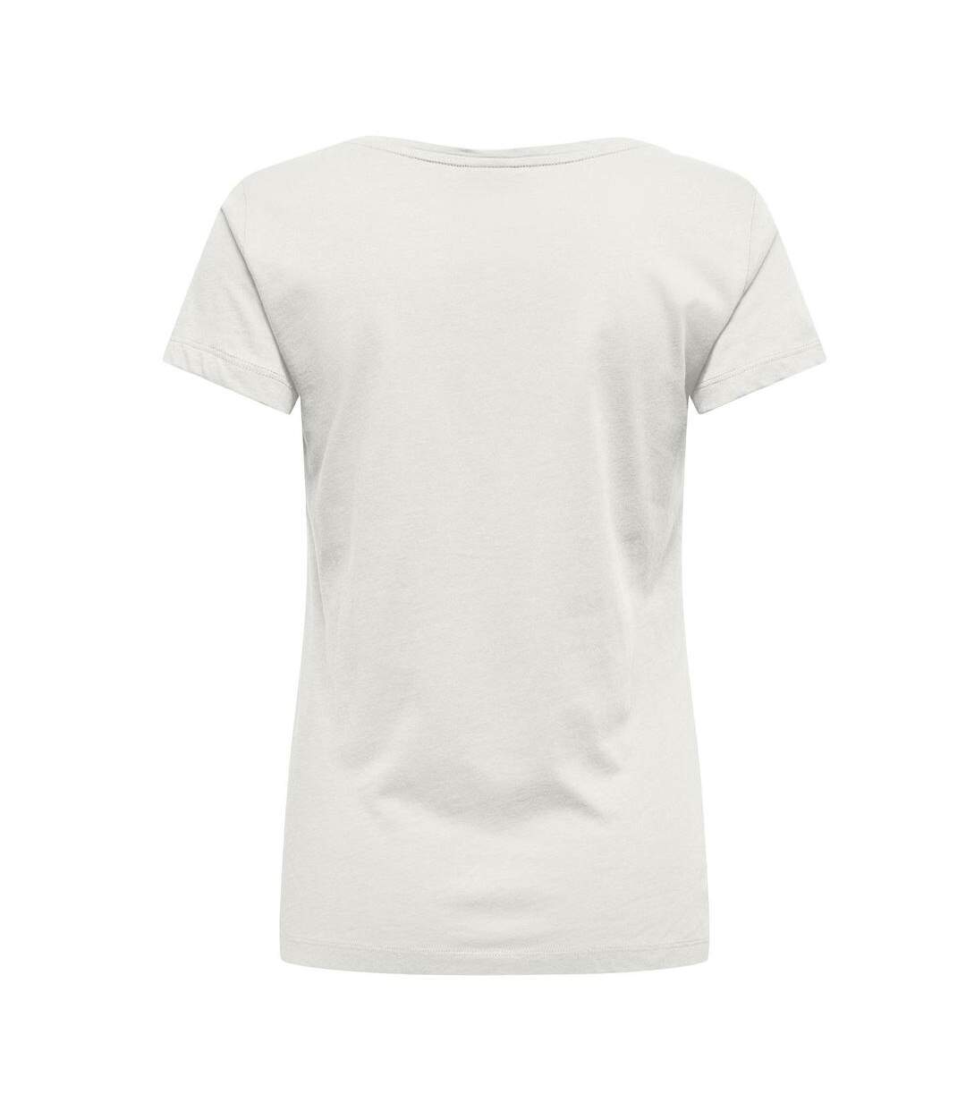T-Shirt blanc femme jdy paris-2