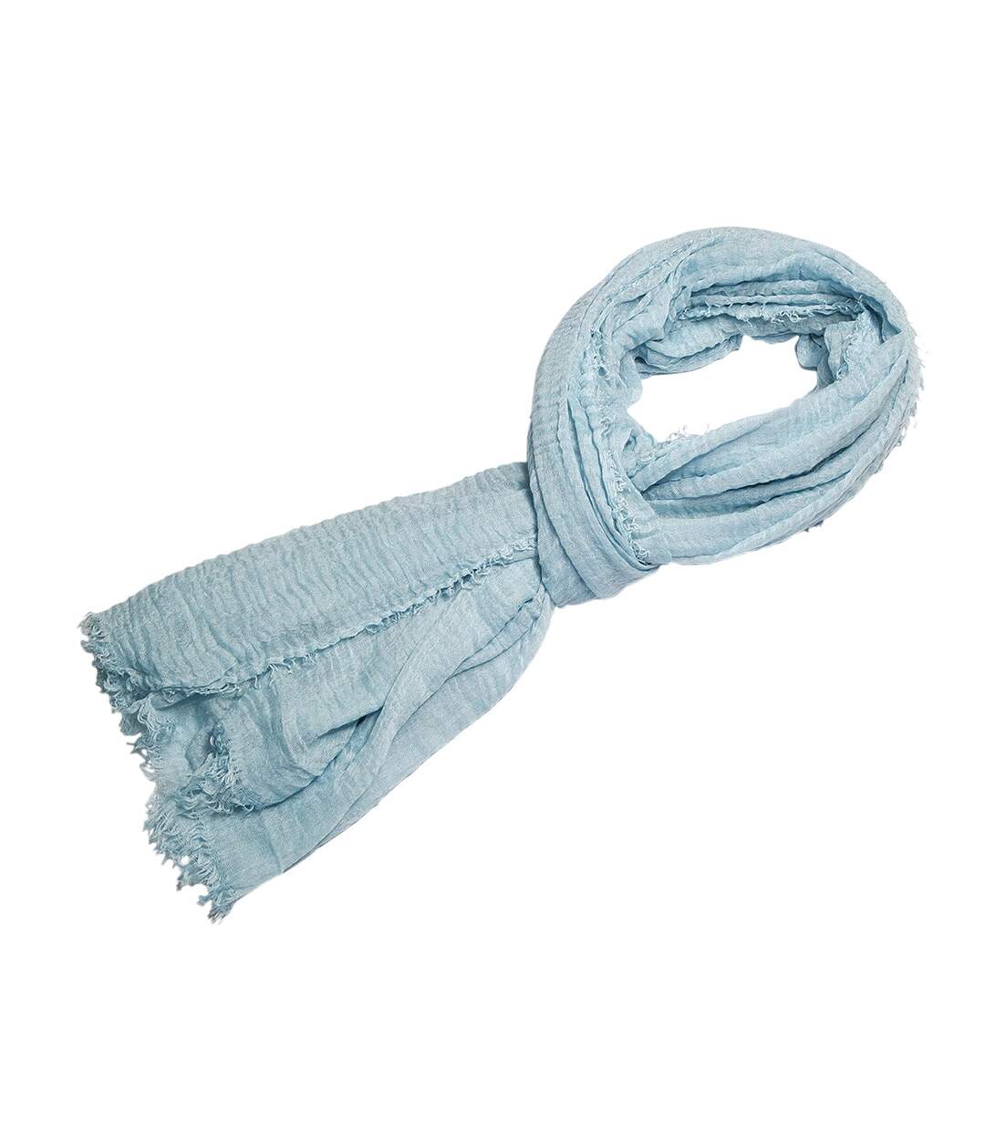 Cheche froissé uni écharpe foulard Homme Femme-1