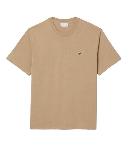 T-shirt Motif/style Logo Brodé Homme Beige Lacoste