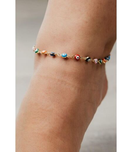 Multicolour Evil Eye Adjustable Protection Colourful Turkish Asian Indian Anklet