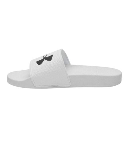 Claquettes Motif/style Logo Femme Blanc Noir Under Armour