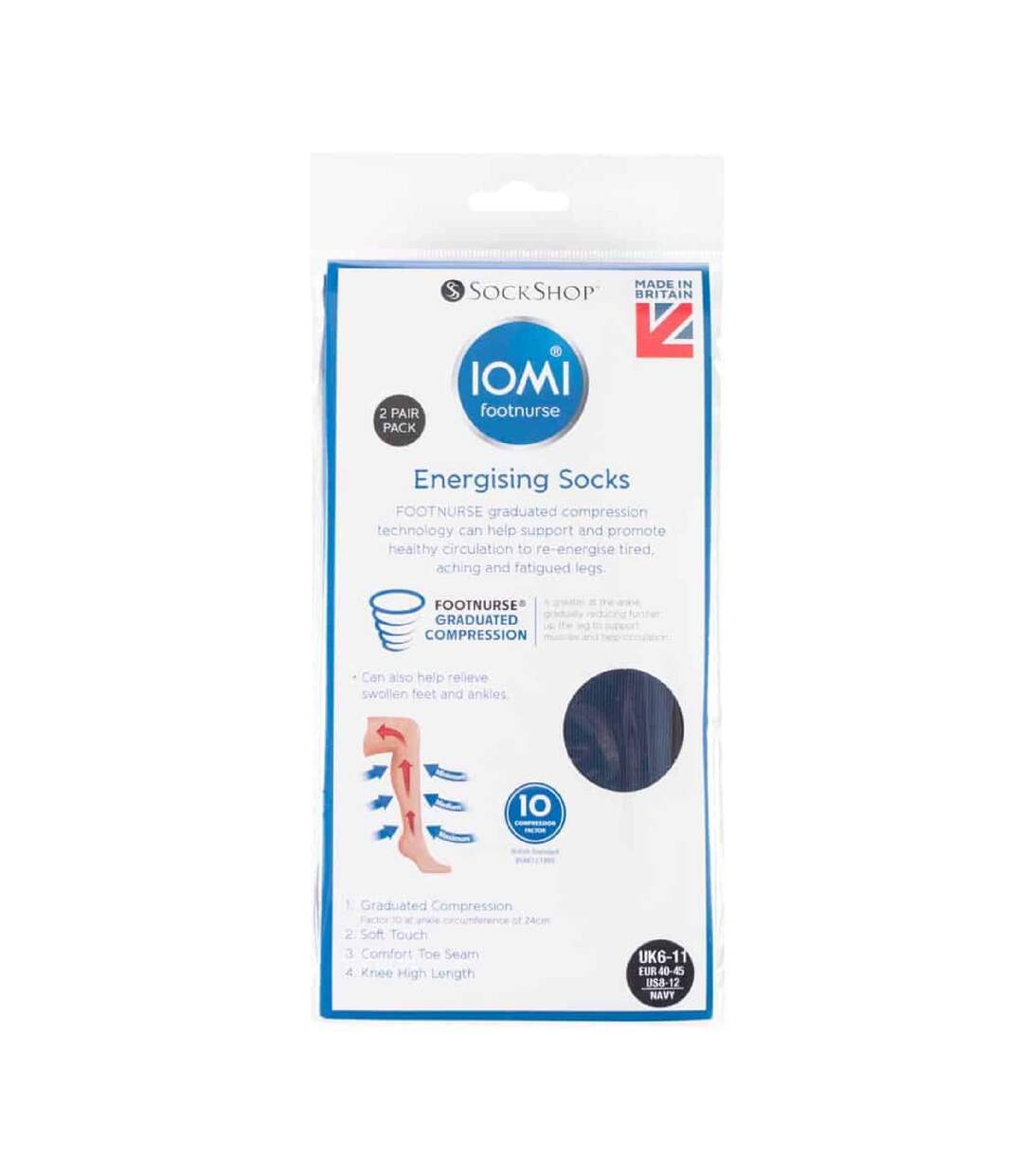 2 Paires Chaussettes de Compression Homme Hautes-2