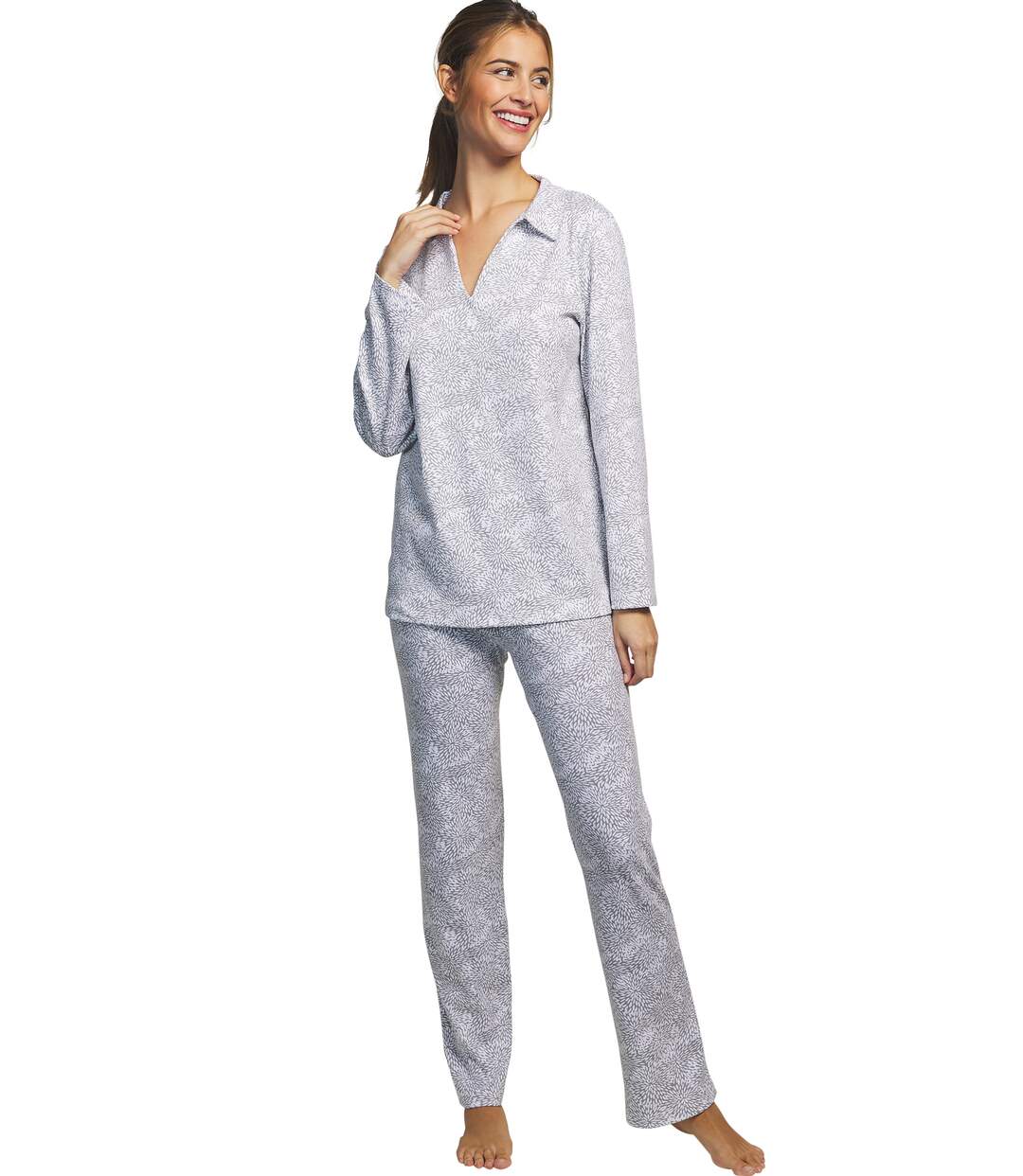 Pyjama pantalon tunique manches longues Petalos Selmark-1