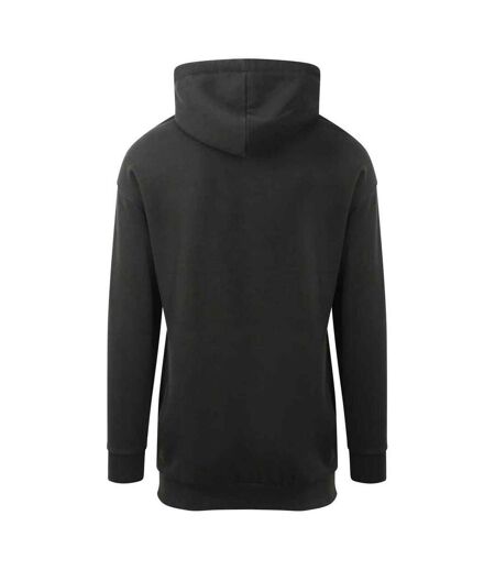 Womens/ladies hoodie dress jet black Awdis