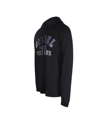 Unisex Adult The Brave Logo Hoodie Black Diesel