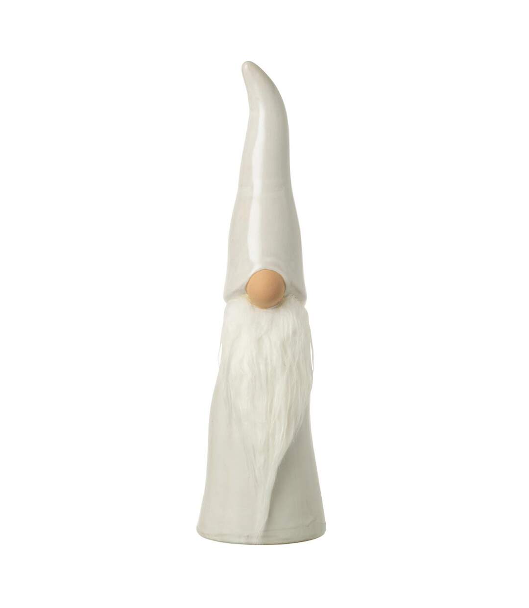 Statuette Lutin Chapeau Pointu 40cm Gris Clair-1