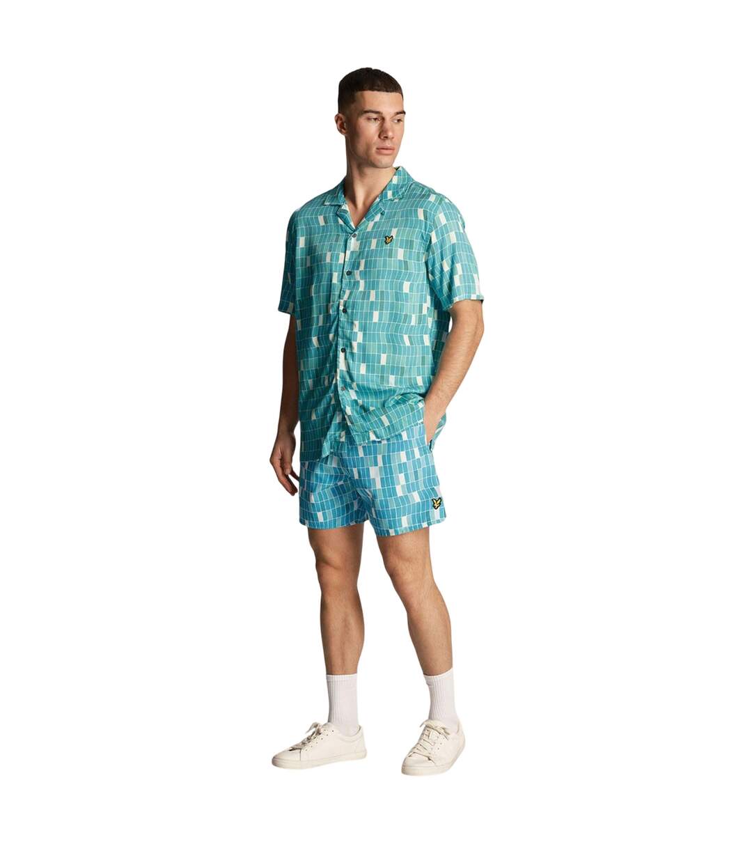 Short De Bain Motif Imprimé Piscine Homme Bleu Lyle & Scott-1