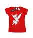 Disney T-shirt en coton Femme/Femme Fée Clochette de Noël (Rouge) - UTBI43841-1