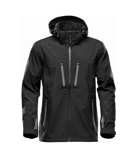 Stormtech Mens Patrol Hooded Soft Shell Jacket (Black/Carbon) - UTPC4566