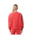 Womens/ladies Embroidered Logo Cotton Blend Oversized Sweatshirt Red Lacoste-3