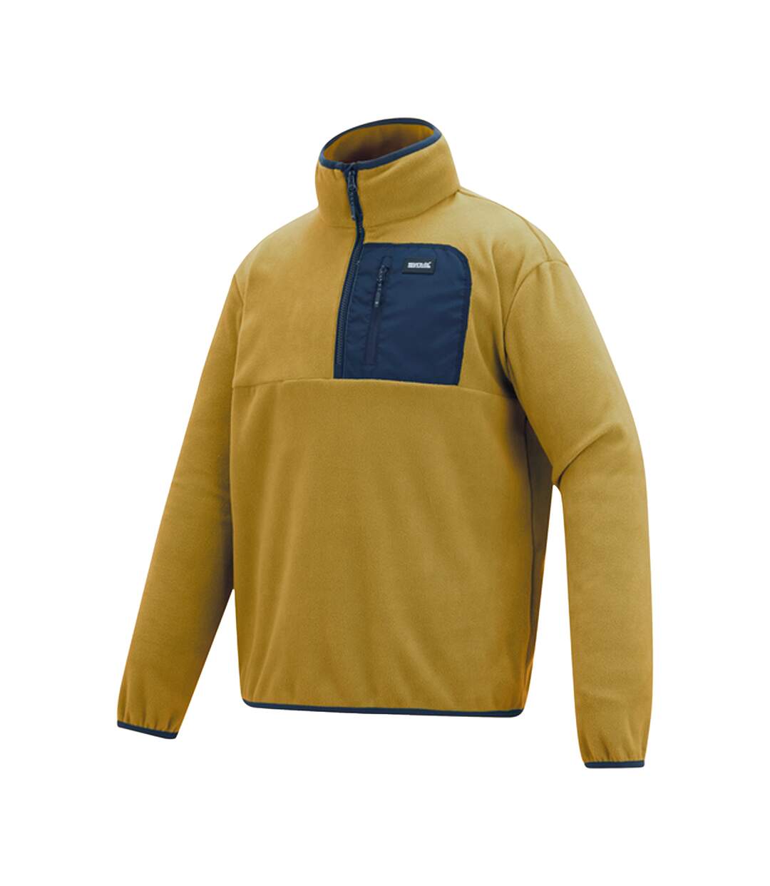 Mens Frankie Half Zip Fleece Top Wood Brown Navy Regatta-4