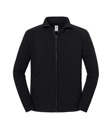 Unisex Adult Iconic Premium Sweat Jacket Black Fruit Of The Loom