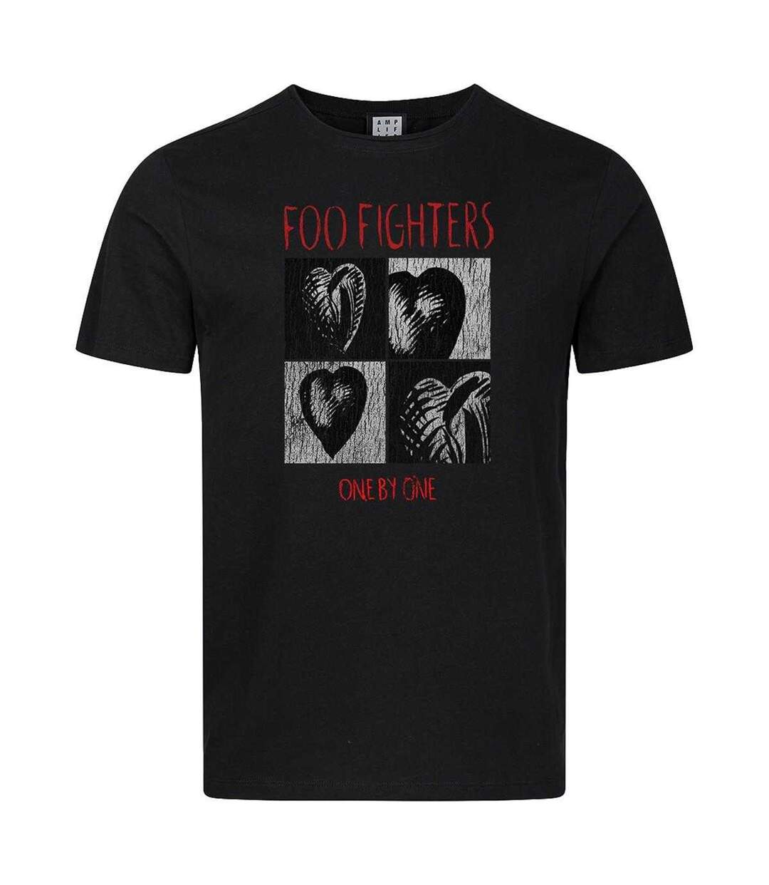 T-shirt Motif/style Foo Fighters One By One Adulte Noir Amplified-1
