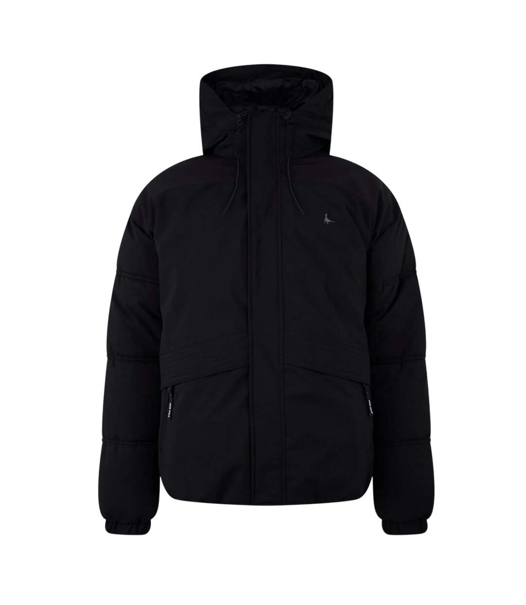 Mens Hooded Relaxed Fit Puffer Jacket Black Jack Wills-2