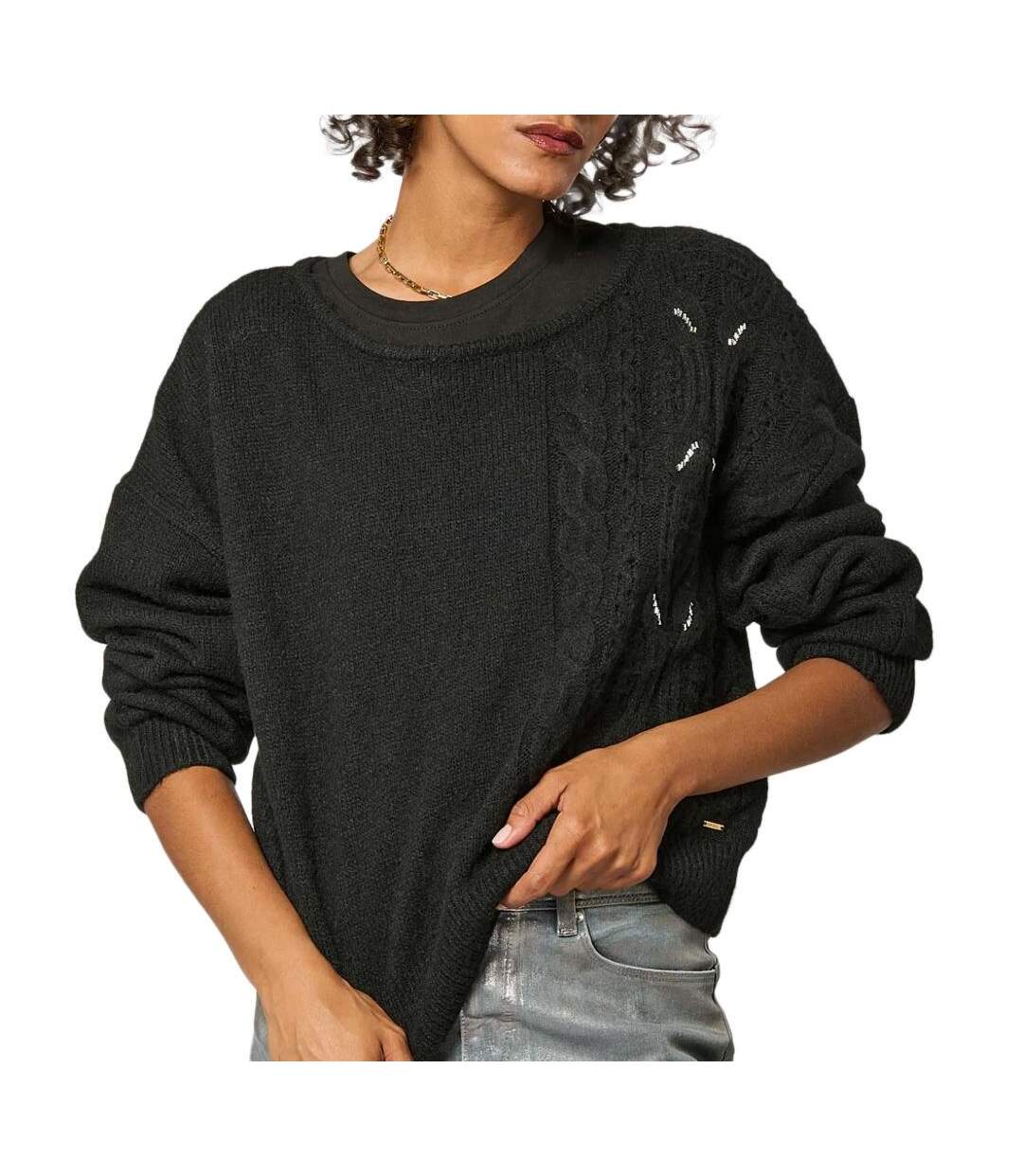 Pull noir femme kaporal move-1