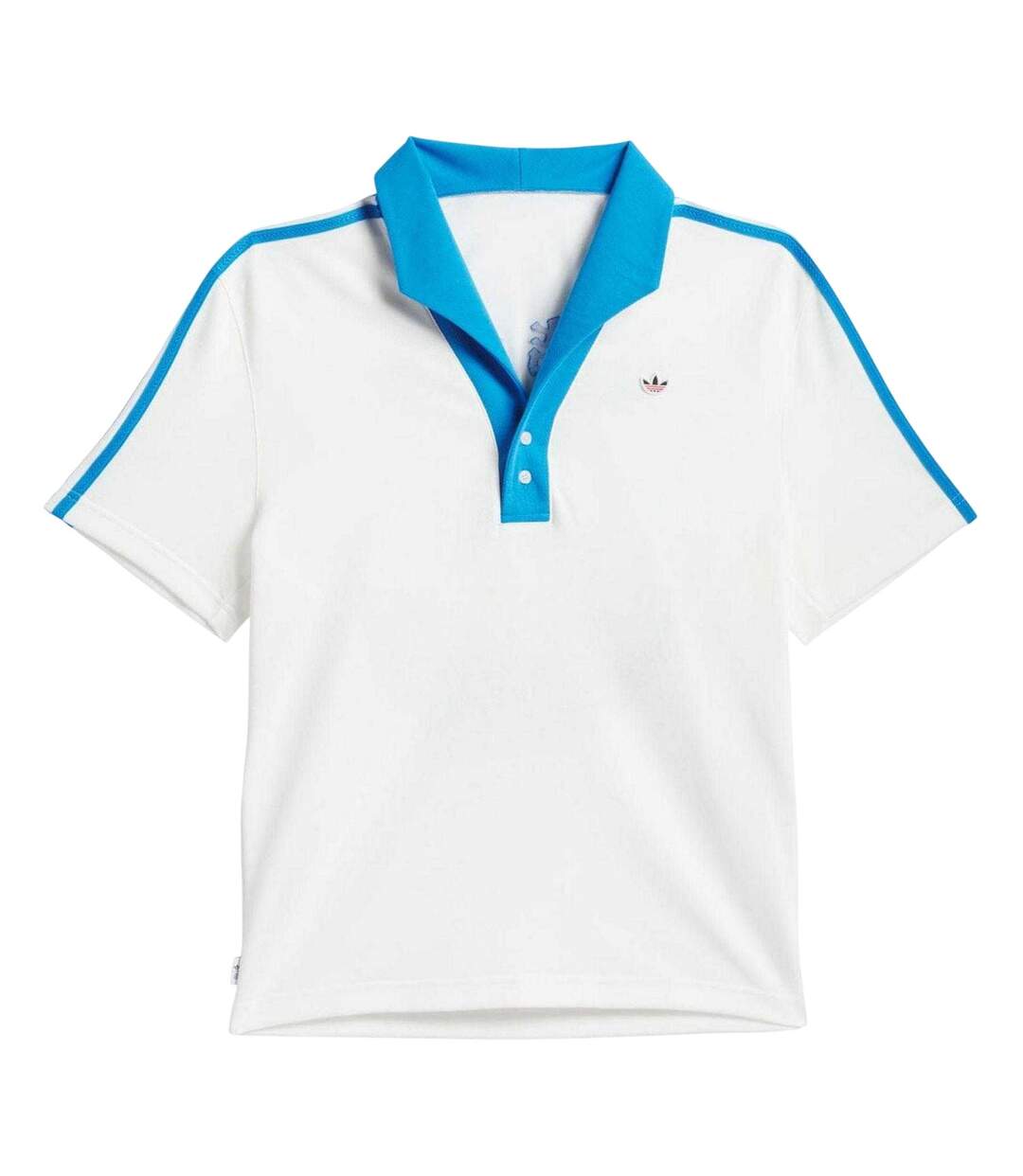 Polo Edison Chen Homme Blanc Bleu Adidas-2