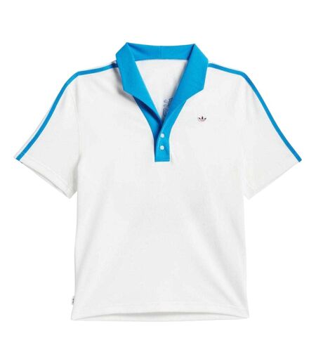 Polo Edison Chen Homme Blanc Bleu Adidas