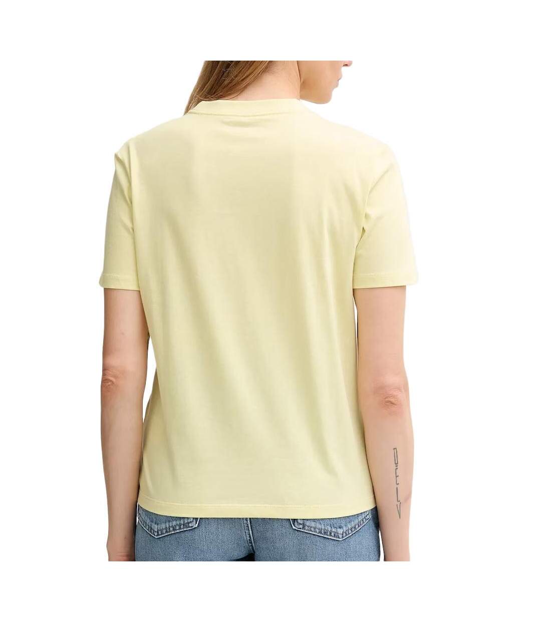 T-shirt jaune femme calvin klein jeans ss classic-2