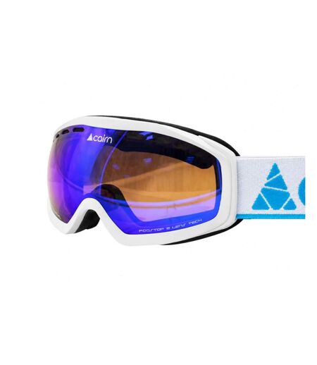 Masque de ski blanc/turquoise mixte cairn glory spx3