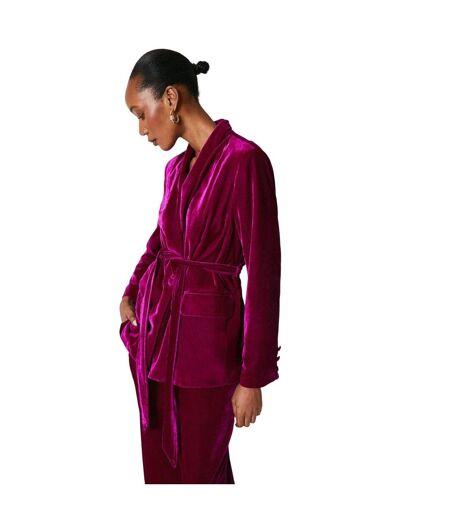 Principles Womens/Ladies Belted Velvet Blazer (Pink) - UTDH6505