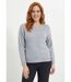 Pull doux col rond avec strass et sequins-1