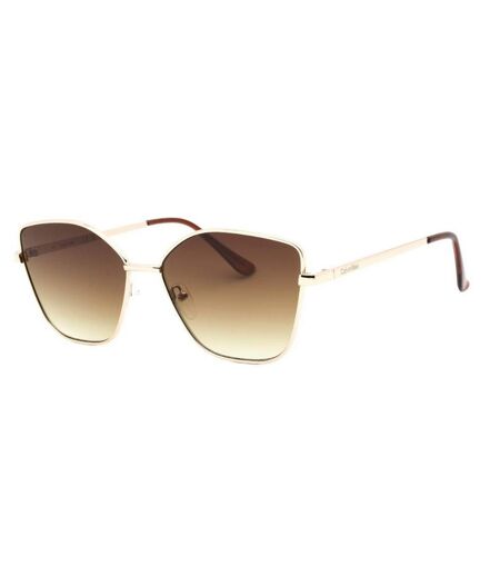 Womens/ladies Cat Eye Sunglasses One Size Gold Calvin Klein