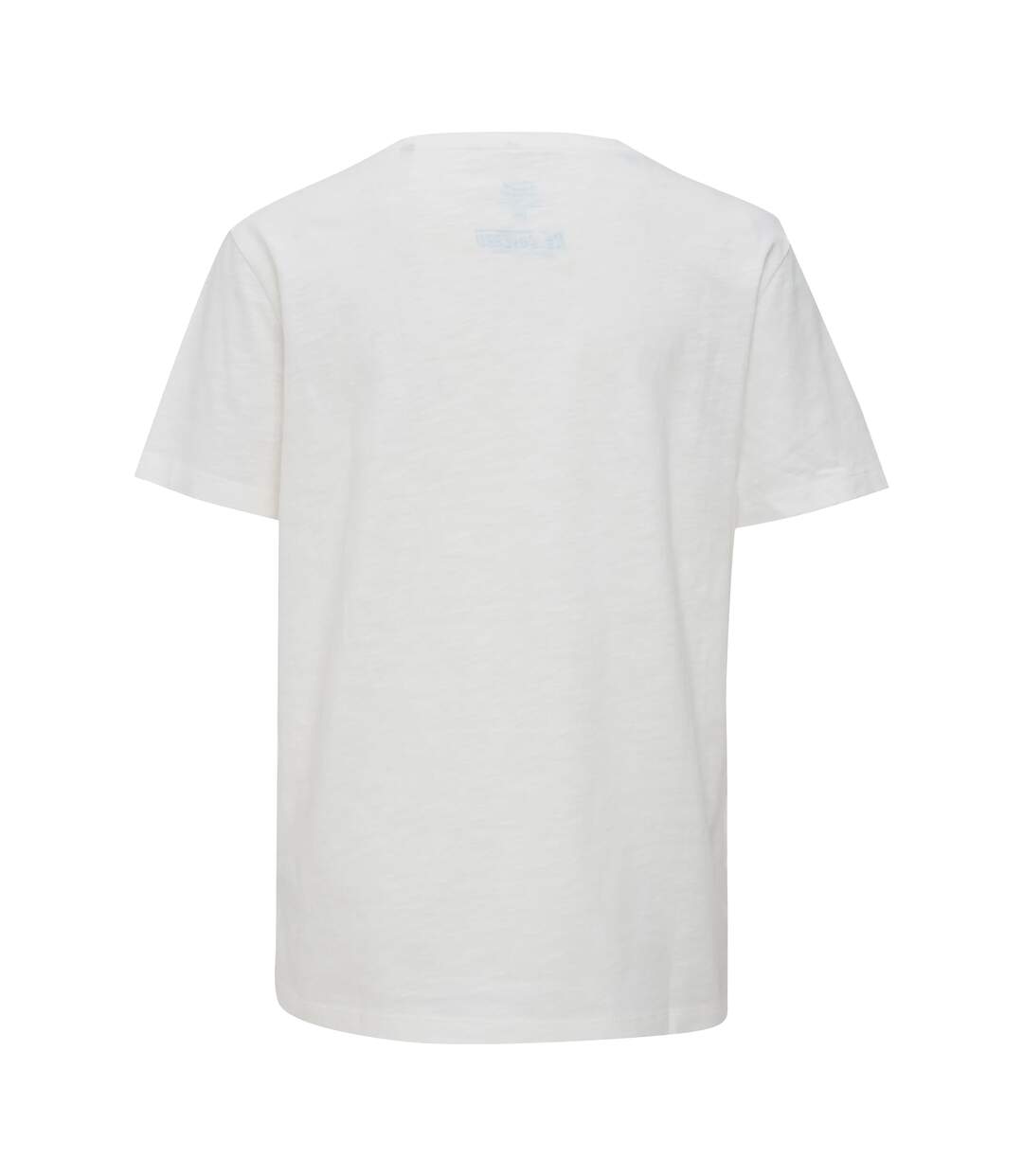 T-shirt Motif/style Contrasté Femme Blanc Cassé X-3