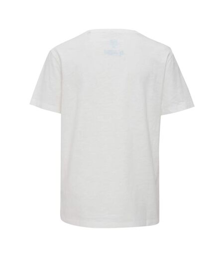 T-shirt Motif/style Contrasté Femme Blanc Cassé X
