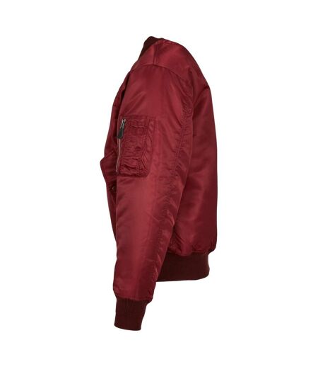 Blouson D'aviateur Ma1 Homme Bordeaux Build Your Brand